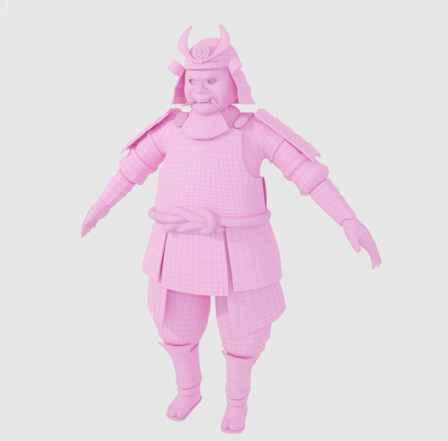 Wireframe clay render of mini-boss